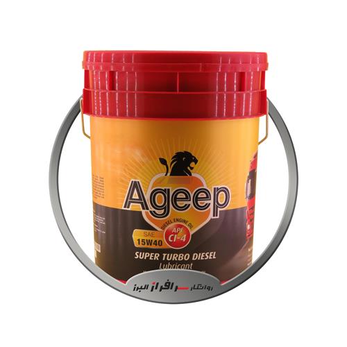 تصویر روغن موتور دیزلی سوپر توربو 40-15 ( 20 لیتری ) CI4 آجیپ